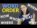 Word order in English statements - Sentence Structure