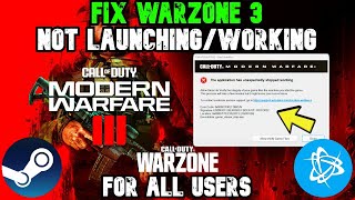 How to fix Warzone 3 Crashing & Not Launching ( Easy FIX ) - ✅*NEW UPDATE*