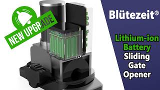 Blütezeit 3-in-1 Sliding Gate Opener: Solar + WiFi + Built-in Battery Backup