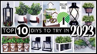 TOP 10 DIYS TO TRY IN 2023 | BEST DOLLAR TREE DIY Hacks | Home Decor | Crafts You Can Make To Sell!