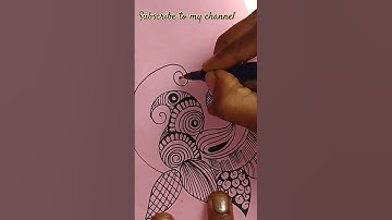 simple step by step zentangle pattern for beginners 💕🌹 #shortvideo