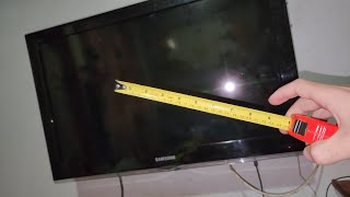 HOW TO MEASURE HOW MANY INCHES A TELEVISION SCREEN IS WITH A TAPE MEASURING MEASURE (DIY)