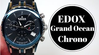 (4K) EDOX GRAND OCEAN CHRONOGRAPH WATCH REVIEW MODEL: 10410-357B-BUIN