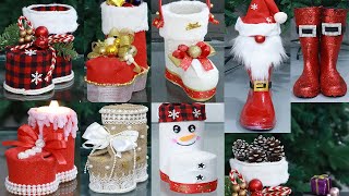 DIY Festive Santa Boots with Your Own Hands | Simple Shoes Decoration