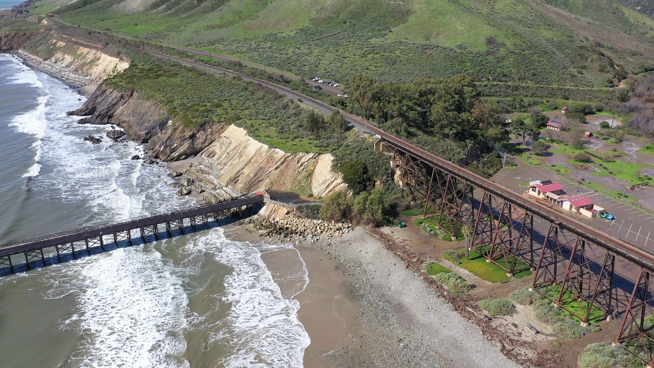 Flying over Gaviota State Beach