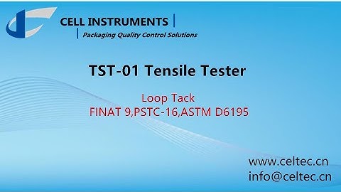 ASTM D6195 Adhesive Loop Tack Strength Testing on a peel/seal/bond adhesion tester
