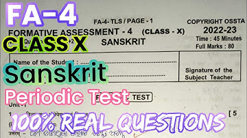 //FA -4//CLASS X//SANSKRIT//PERIODIC TEST//COPYRIGHT OSSTA//2022-23//ANSWER KEY//