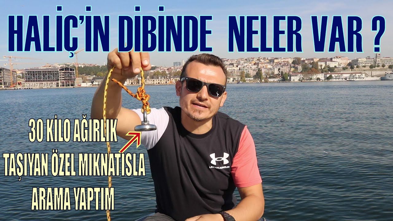HALİÇ'İN DİBİNDE NELER VAR ? 30 KG AĞIRLIK TAŞIYAN ÖZEL MIKNATIS İLE ARAMA YAPTIM !  treasure search