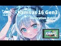 【HUION Kamvas16 Gen3】イラストメイキング全部見せ👀✨高性能液タブレビュー【解説付きイラストメイキング】