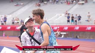 Boys 800m Championship Section 13 [1:46.8 winner!] - New Balance Nationals 2025 [Full Race Replay]