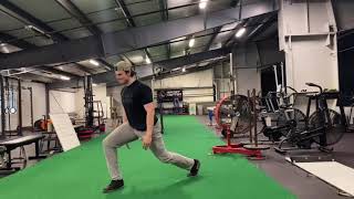 Split stance squat pulses