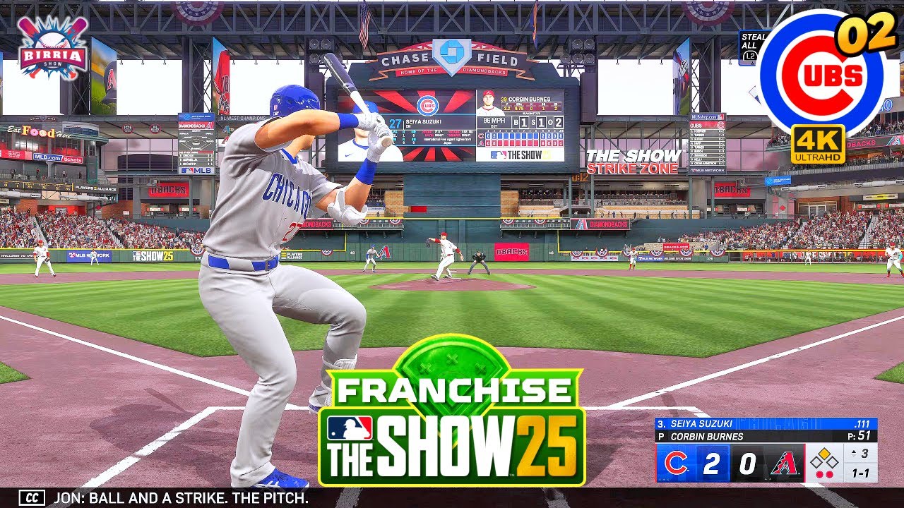 MLB The Show 25 Chicago CUBS vs Arizona Diamondbacks | Franchise Mode #2 - Gameplay PS5 4K 60fps