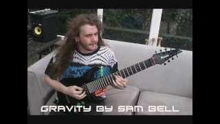 Video thumbnail of "GRAVITY by Sam Bell (8 string funky shred guitar)"