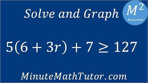 Solve and graph 5(6+3r)+7≥127