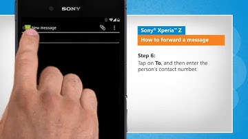 How to forward a message on Sony® Xperia™ Z
