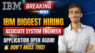IBM Biggest Hiring 2026 🔥 Assistant System Engineer | Application Open Again! screenshot 2