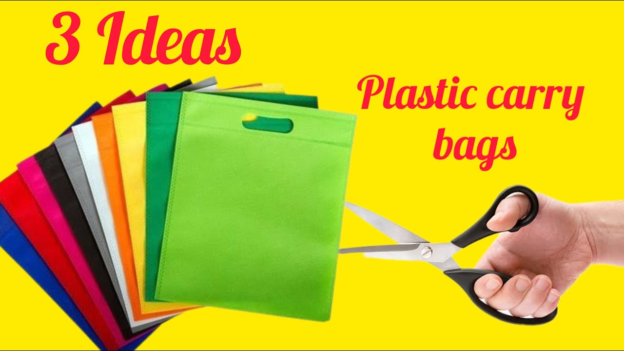 3 ideas using plastic carry bags|| Best out of waste|| Plastic carry ...