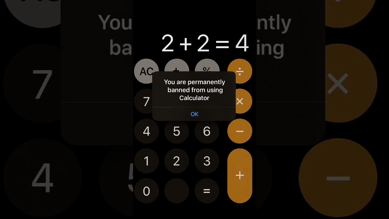 Got Banned From a Calculator 😂💀  shorts 
