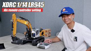How to operate 1/14 XDRC 945 Metal Hydraulic Excavator with FlySky I6S Remote Controller?#rc #metal
