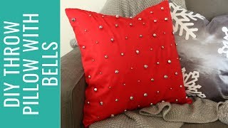 How to Make a DIY Holiday Throw Pillow with Bells