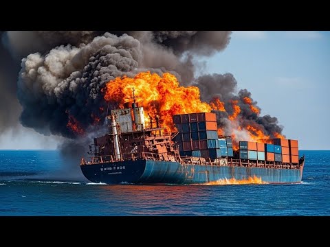 just happened! Ukrainian F-16 fighter jets sink Russian cargo ship in ...