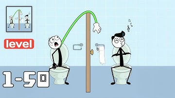 Tricky Thief: Brain Test - Gameplay Walkthrough Levels 1-50 - Funny Stickman Brain Puzzle Game