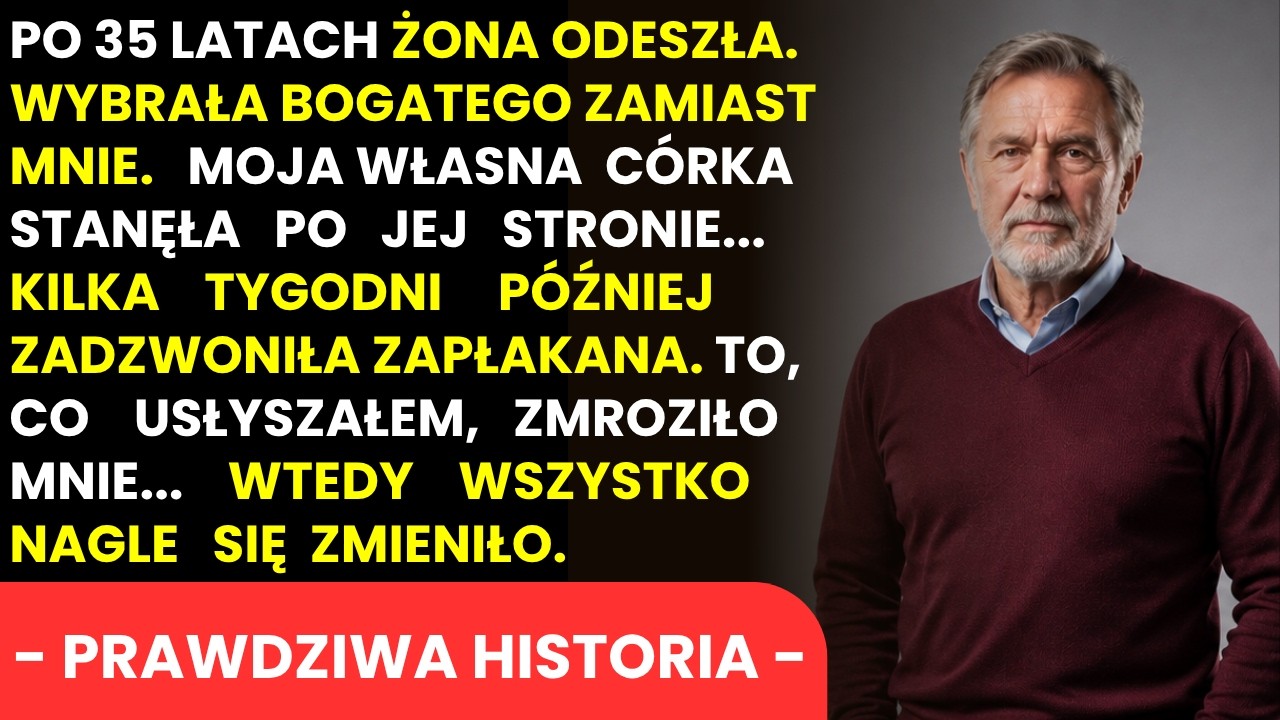 Siedziałem przy stole, przy którym przez dwadzieścia kilka lat jedliśmy niedzielne obiady. Moja córka spojrzała mi w oczy i powiedziała: „Cieszę się, że mama wreszcie znalazła lepszego mężczyznę.”...