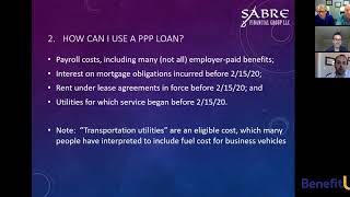 1 - Appropriate uses for PPP Loan
