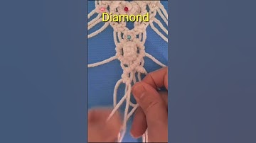 Square knot button Diamond pattern Alternating square knot #knots #macrame #pattern #diy