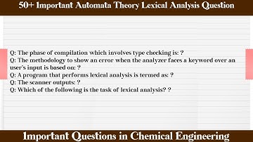MCQ Questions Automata Theory Lexical Analysis with Answers