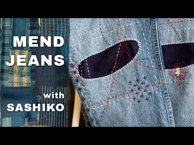 Repair Jeans with Sashiko and Whipstitches | Visible Mending