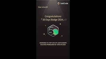 Leetcode「 50 Days Badge 2024 」