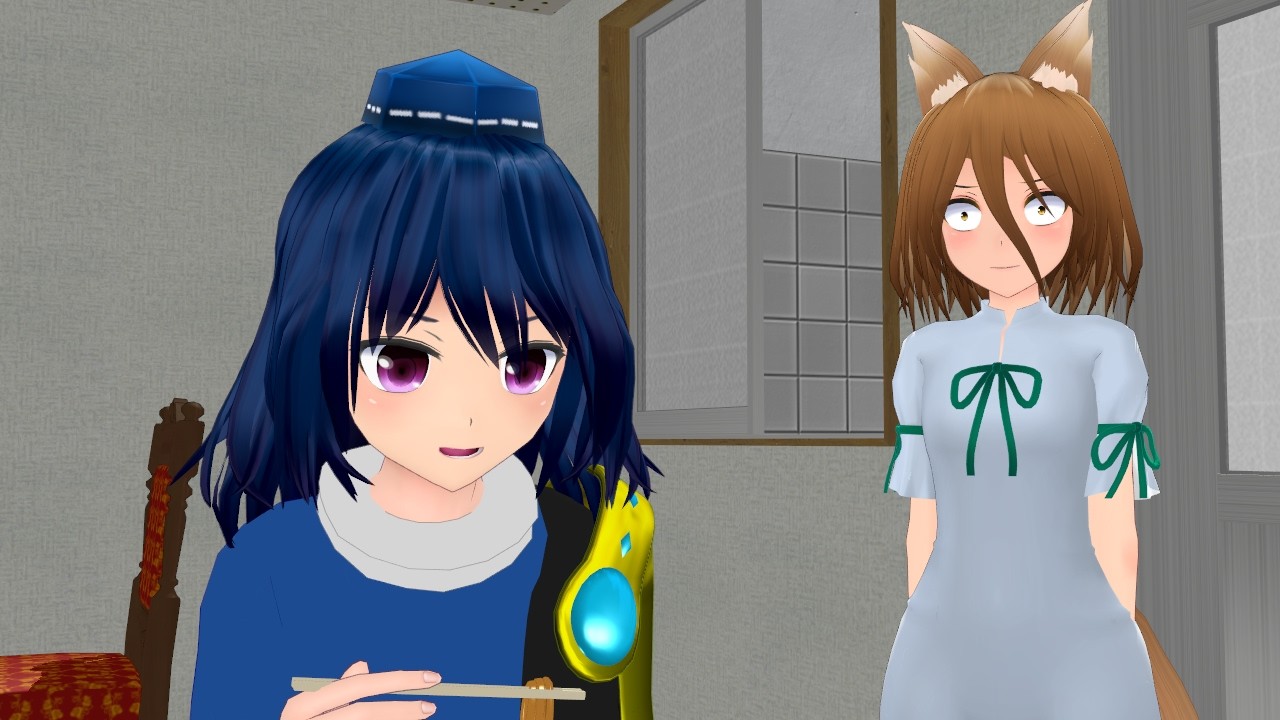 星空とカレーうどん【東方MMD紙芝居】