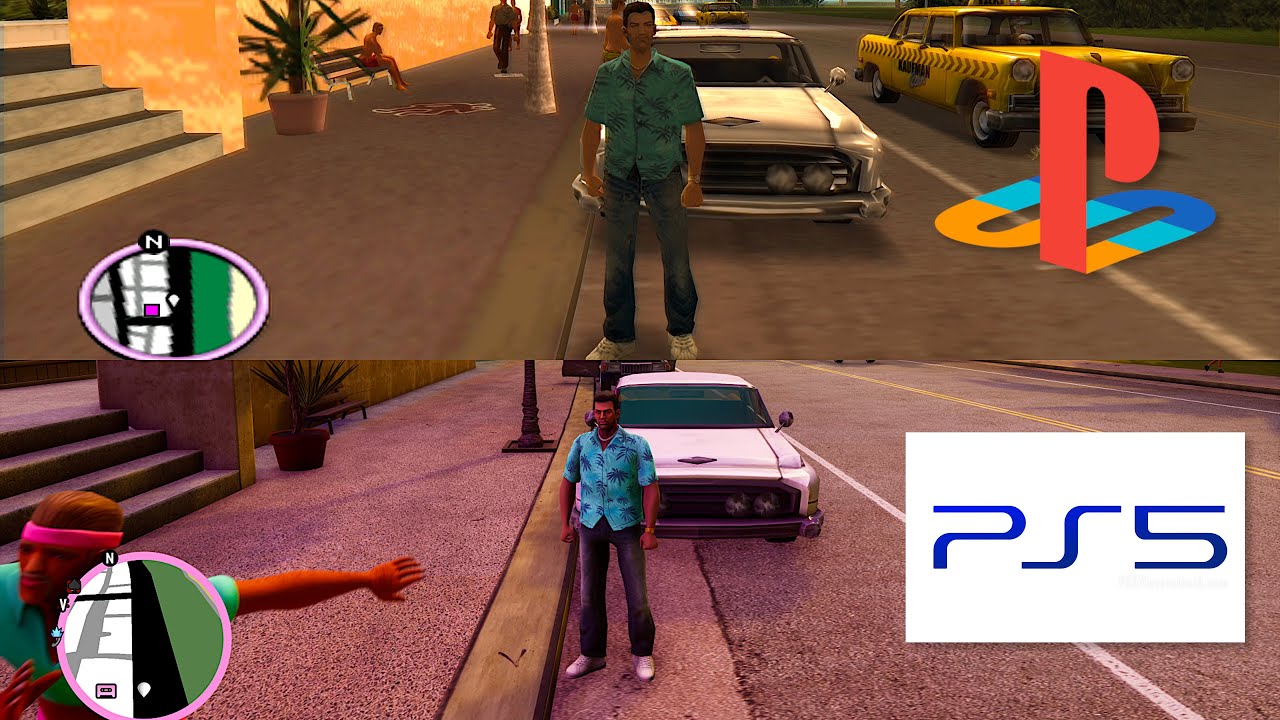 GTA Vice City - PS2 vs PS5 - Graphic Comparison