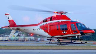 Helicopter Action TH-73A Twilight Arrival at PDK Airport 