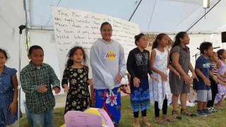 I.E sda tongan easter camp 4/15/17 - the kids - Jesus loves me thus I know!!
