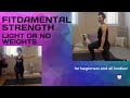 Strength training workout at home with dumbbells lower body shoulders and core