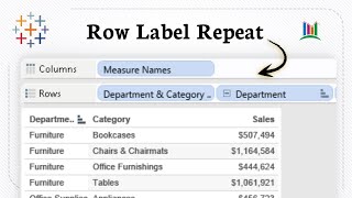 How to repeat row labels in Tableau (Table Precision)