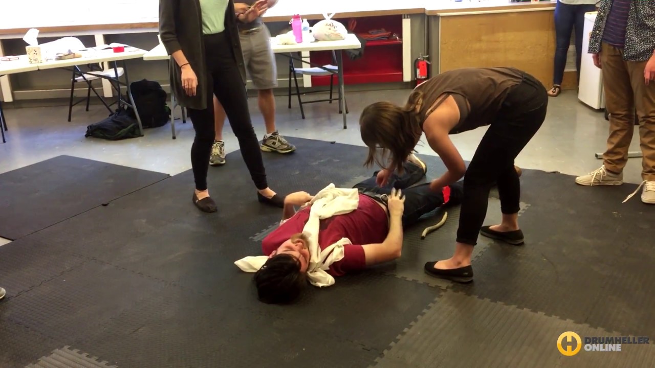 REACT First Aid Training Scenario - DrumhellerOnline.com - YouTube