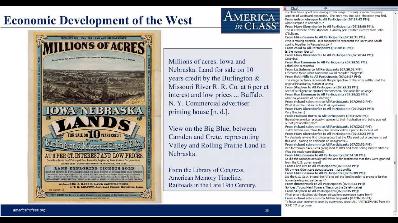 Economic Development of the West in the Late Nineteenth Century