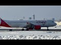 4k epic snowy arrivals and departures at cyyz  ✈️❄️ 18/01/26