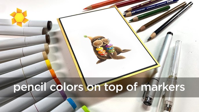 How to Draw with Markers and Colored Pencils - Frog 