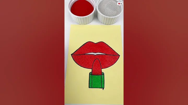 Sand Art Coloring 👄💄 #relaxing #asmr #satisfying #sandart #oddlysatisfying #sandpainting #shorts