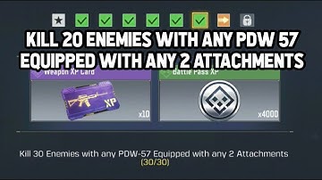 KILL 30 ENEMIES WITH ANY PDW 57 EQUIPPED WITH ANY 2 ATTACHMENTS RUN & GUN CALL OF DUTY MOBILE COD