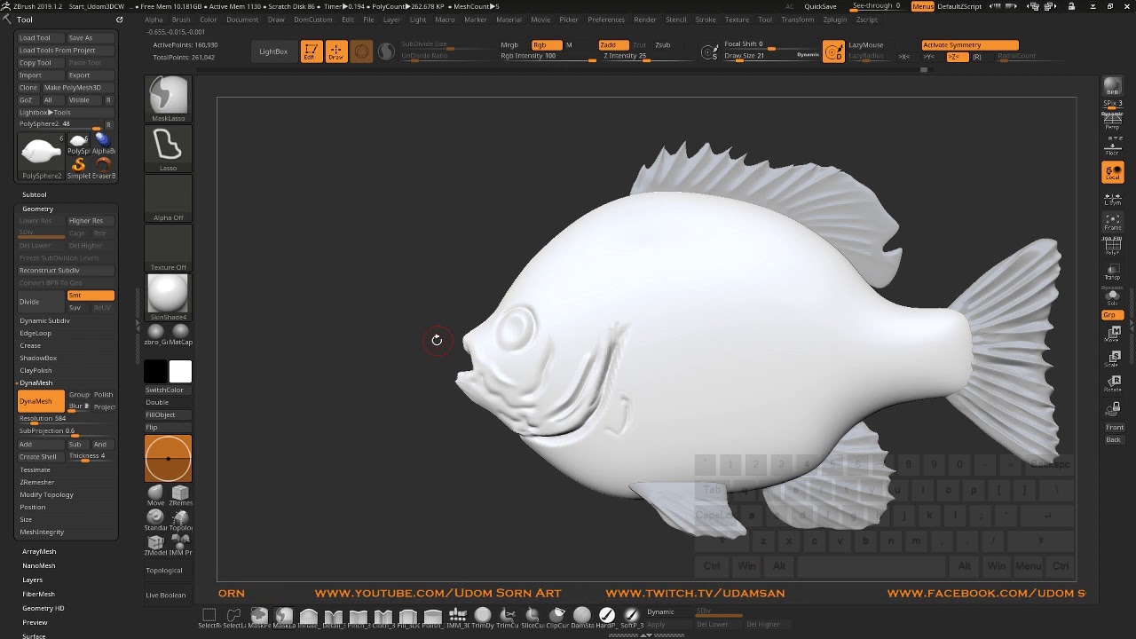 how to make fish skin in zbrush