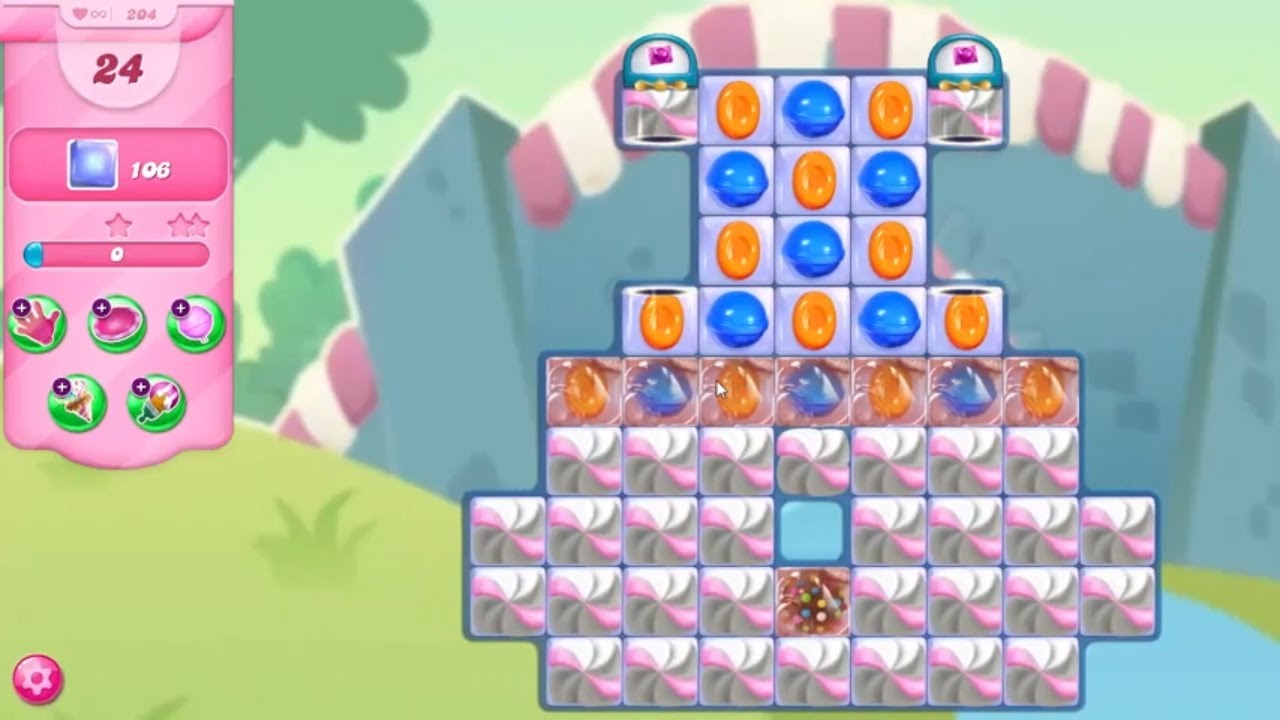 Candy Crush Saga LEVEL 204 NO BOOSTERS (new version) - YouTube