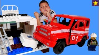 Машинка Пожарный УАЗ МЧС Спешит на помощь Видео для детей Cars Toys for kids