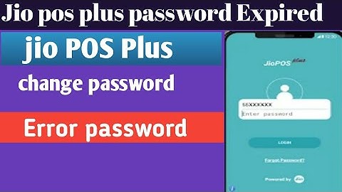 Jio Pos Plus password Expired / jio pos plus password change //