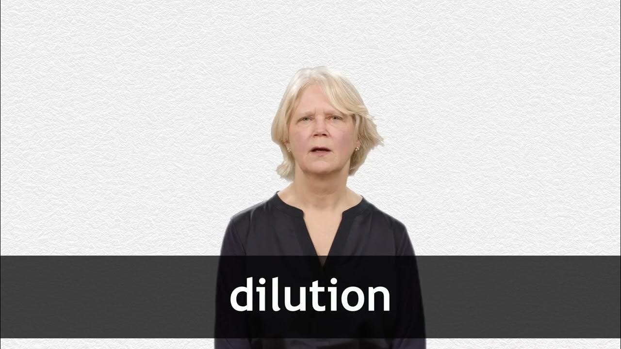 How to pronounce DILUTION in American English YouTube