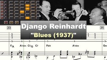 Django Reinhardt - "Blues" (1937) - Virtual Guitar Transcription by Gilles Rea
